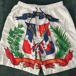 Dominican Republic 🇩🇴 printed swim 🏊 trunks. Never worn. Size XXL